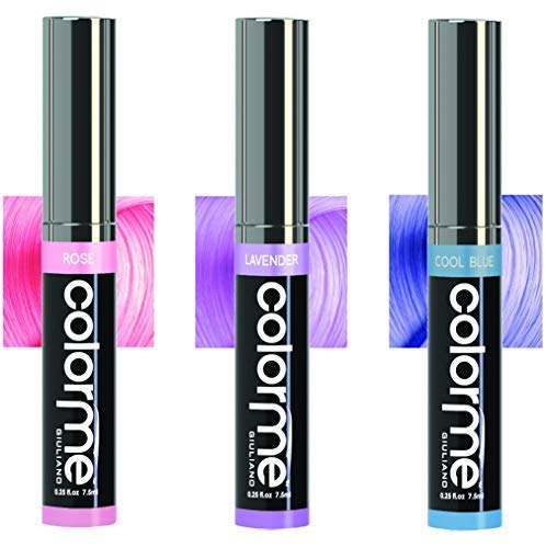 Colorme Temporary Hair Color, Hair Chalk alternative 3PK (Rose, Lavender, Cool Blue) Beauty & Personal Care Color Me