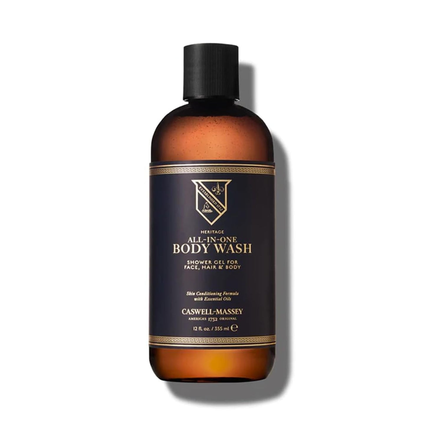 Caswell-Massey Heritage All-in-1 Body Wash, Use as a Face Wash, Beard Wash, Shampoo, Body Wash & Shave Gel, Signature Heritage Soap for Men, 12 Fl Oz Beauty & Personal Care Caswell-Massey