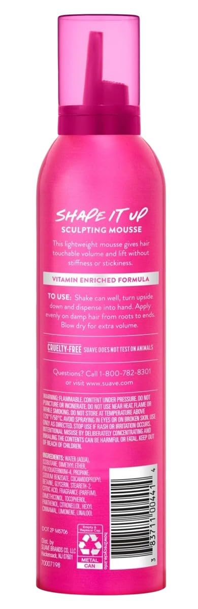 Suave Mousse Shape It Up Sculpting 9 Ounce (Pack of 3) Beauty & Personal Care Suave