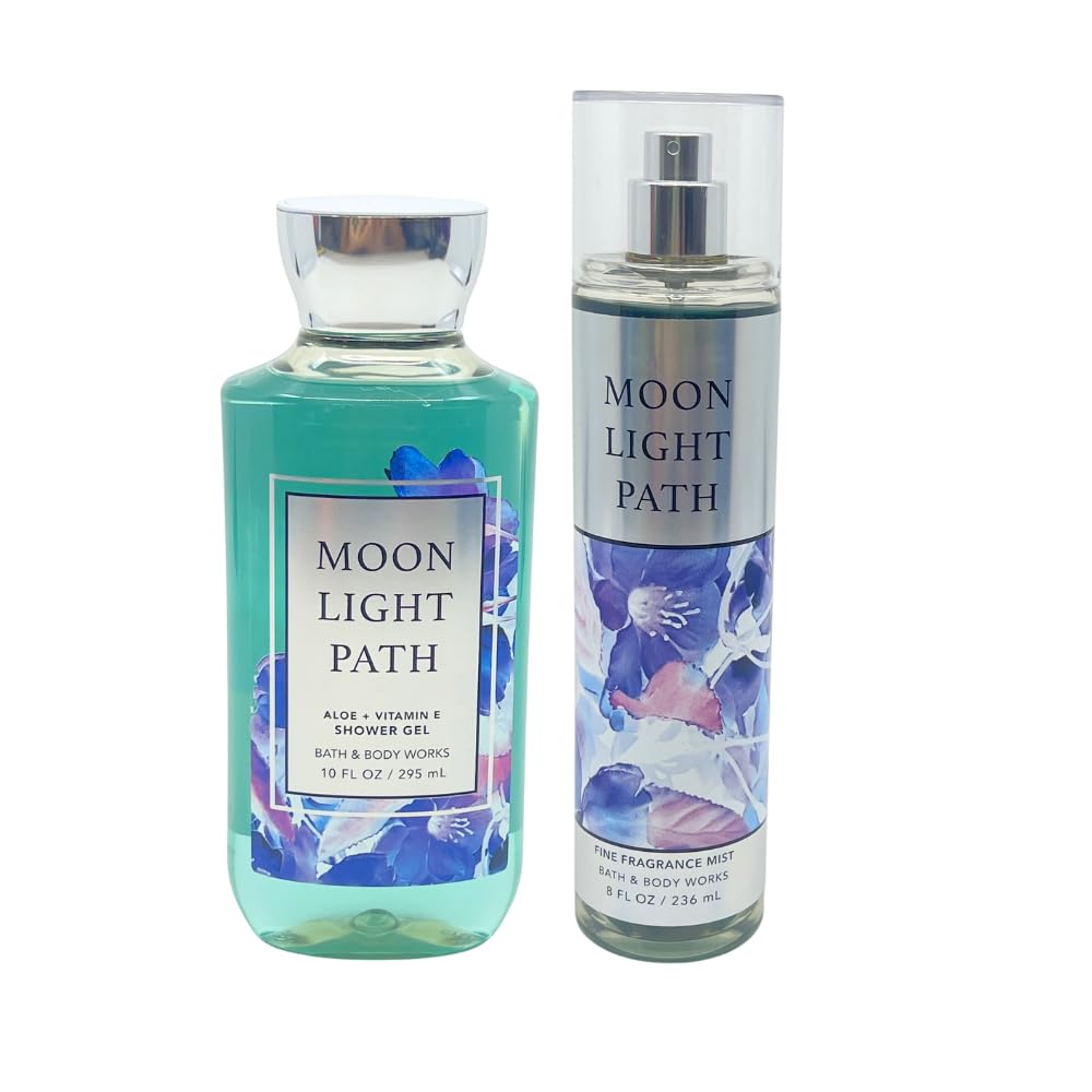 Bath & Body Works Moonlight Path 2pc bundle Shower Gel 10 fl oz and Mist 8 fl oz - Gift Set for Women Beauty & Personal Care Bath & Body Works