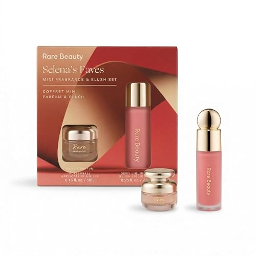 Rare Beauty Selena's Faves Mini Fragrance & Blush Set - EAU De Parfum Rollerball (.16 Fl Oz) and Liquid Blush in Happy (.25 Oz) Beauty & Personal Care Rare Beauty