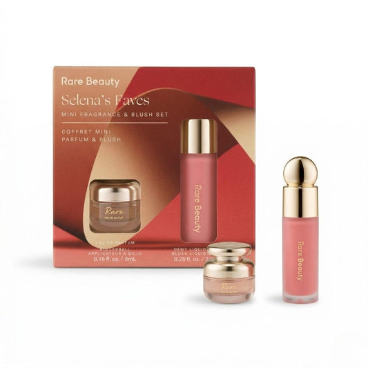 Rare Beauty Selena's Faves Mini Fragrance & Blush Set - EAU De Parfum Rollerball (.16 Fl Oz) and Liquid Blush in Happy (.25 Oz) Beauty & Personal Care Rare Beauty