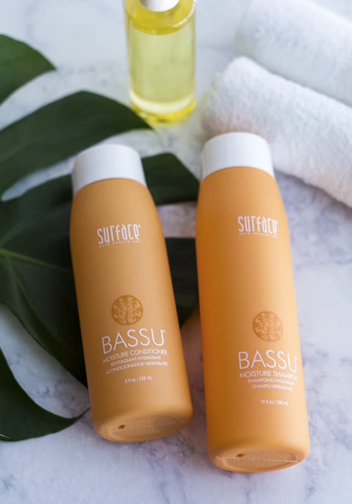 SURFACE Hair - Bassu Moisture Shampoo - Cleanses, Moisturizes, and Provides Sulfate Free Shine - 10 fl oz Beauty & Personal Care SURFACE