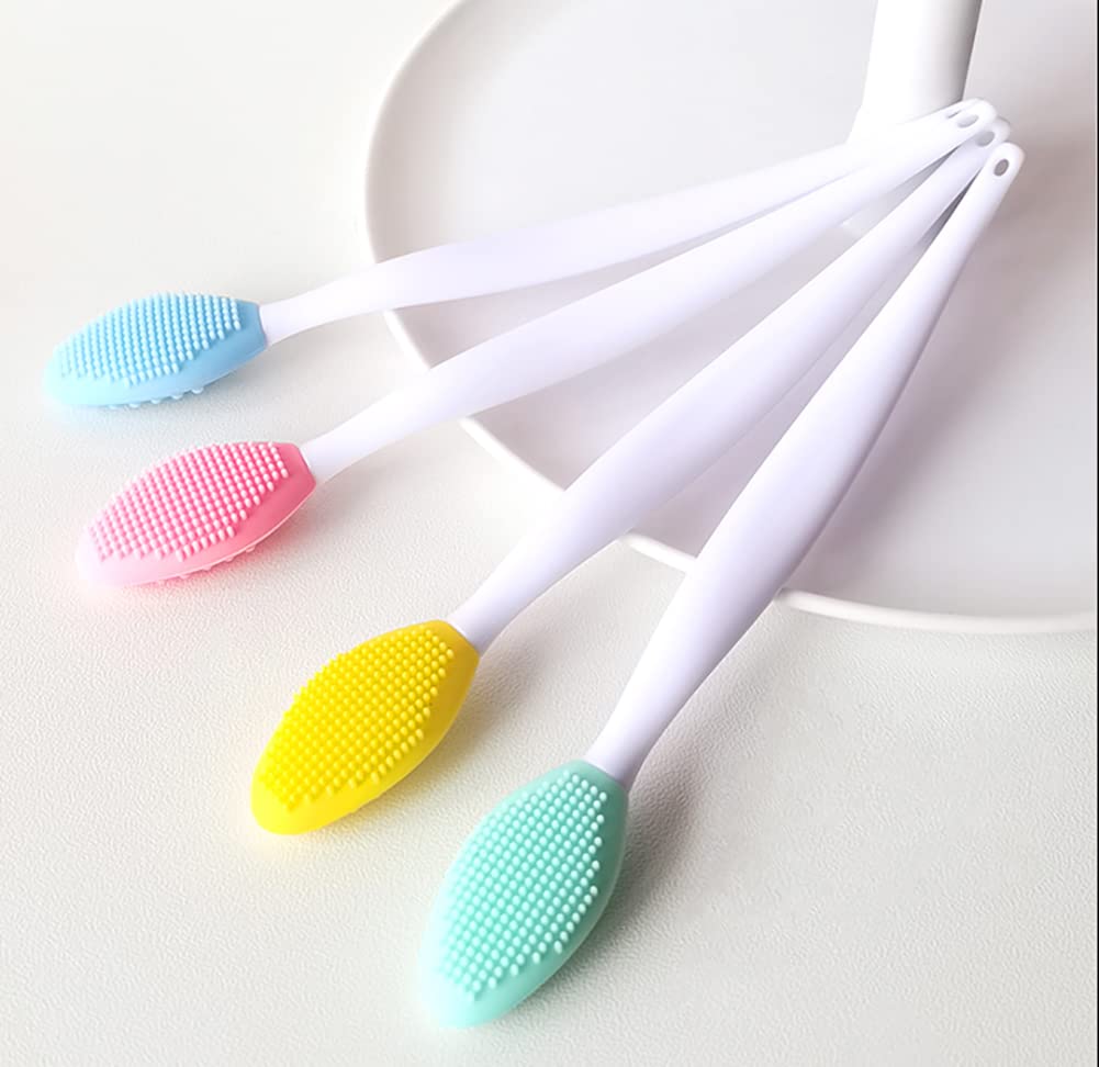 Doromy 18 Pack Silicone Exfoliating Lip Brush Exfoliator Soft Double-Sided Lip Brushes Lip Scrub Soft Cleaning Nose Brush Beauty Tool for Smoother Beauty & Personal Care Doromy
