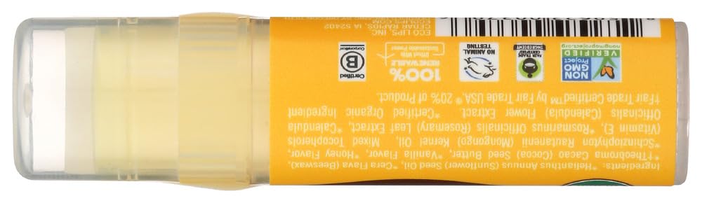 Mongo Kiss Display Center - Lip Balm - Organic - Eco Lips - Vanilla Honey - .25 oz - case of 15 Beauty and Personal Care Mongo Kiss
