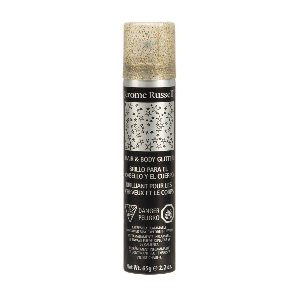 Jerome Russell Temporary Hair and Body Glitter Color Spray, Travel Spray, Lightweight, Adds Sparkly Shimmery Glow, Perfect to use On Hair, Skin, or Beauty & Personal Care Jerome Russell
