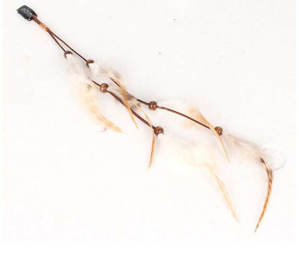 Handmade Boho Hippie Hair Extensions with Feather Clip Comb Hairpin Headdress DIY Accessories for Women Lady Beauty & Personal Care Suoirblss