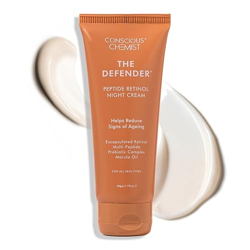 Conscious Chemist Multi Peptide Retinol Face Cream | Anti Aging Night Cream | Lightweight Gel Moisturiser for Neck Lines, Fine Lines and Wrinkles | Beauty & Personal Care Conscious Chemist