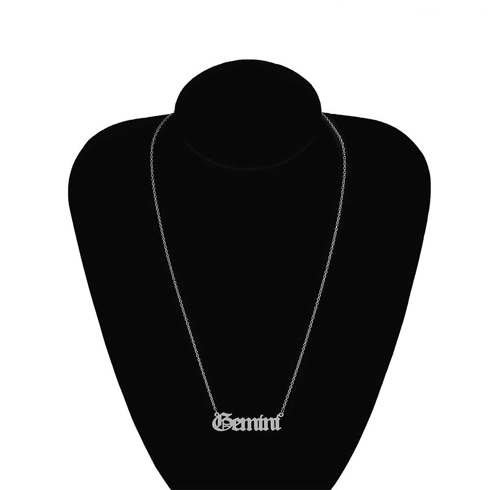 Aimimier Constellation Necklace Gemini Necklace Astrology Jewelry Personalized Name Gift for Girlfriend Women (Silver) Beauty & Personal Care Aimimier
