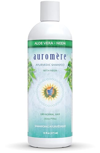 Auromere Ayurvedic Shampoo, Aloe Vera Neem - Vegan, Cruelty Free, Non-GMO, Natural, Gluten Free, Sulfate Free, Paraben Free for Dry to Normal Hair (16 Beauty & Personal Care Auromere