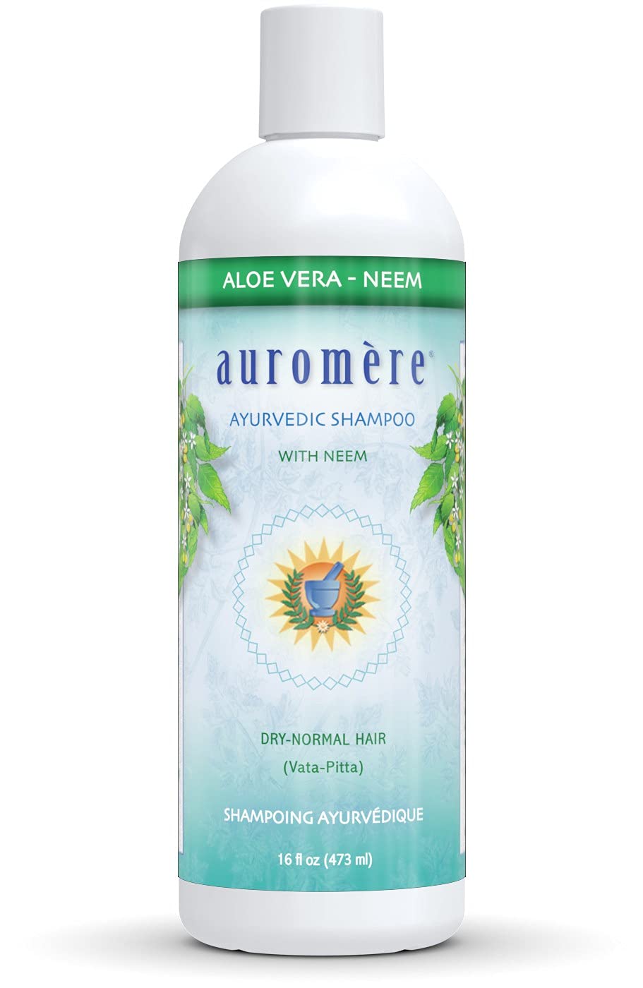 Auromere Ayurvedic Shampoo, Aloe Vera Neem - Vegan, Cruelty Free, Non-GMO, Natural, Gluten Free, Sulfate Free, Paraben Free for Dry to Normal Hair (16 Beauty & Personal Care Auromere