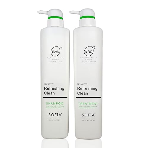 SOFIA EMP Keratin Refreshing Clean Shampoo and Treatment Conditioner, For Oily Scalp and Hair Suitable for all hair types, 680ml (Set of Shampoo Beauty & Personal Care SOFIA BY ODE