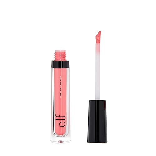 e.l.f. Cosmetics Tinted Lip Oil, Long Lasting & Sheer Coverage, Non-Sticky, Hydrates, Adds Shine, Infused with Jojoba, Apricot & Vitamin E, Berry Beauty & Personal Care e.l.f.