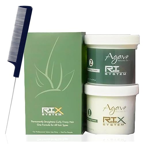 Agavê Retex Hair Straightening System and M Hair Designs Detangling Comb (Bundle), White Beauty & Personal Care M Hair Designs
