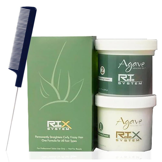 Agavê Retex Hair Straightening System and M Hair Designs Detangling Comb (Bundle), White Beauty & Personal Care M Hair Designs