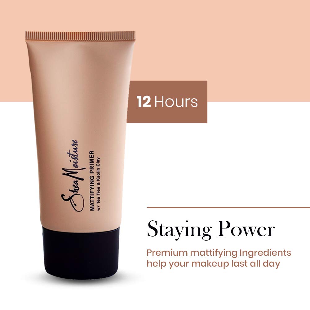 SheaMoisture Mattifying Primer - Matte Face Primer Hydrates and Balances Skin - Made with Organic Shea Butter, Tea Tree and Kaolin Clay (Good Beauty & Personal Care SheaMoisture