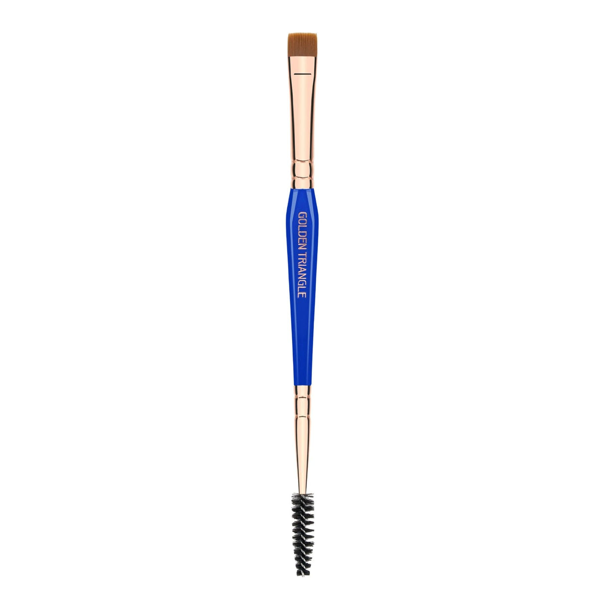 Bdellium Tools Professional Makeup Brush - Golden Triangle 724 Double-ended Flat Definer/Spoolie - With All-Vegan Synthetic Fibers, For Grooming