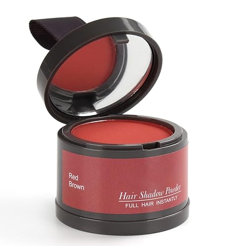 Hairline Powder (Red-Brown Bright) - Instantly Cover Gray Hair with Color Shadow, Touch-Up for Thin Hair 4g Beauty & Personal Care gowwim