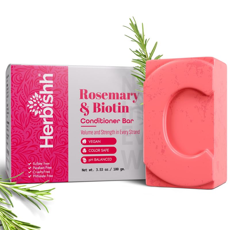 Herbishh Conditioner Bar, Moisturizing & Strengthening, Solid for Dry, Damaged & Thinning Hair, All Hair Types, Paraben-Free & Sulfate-Free, 3.53 oz Beauty & Personal Care Herbishh