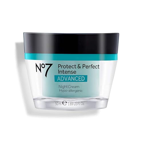Boots No7 Protect & Perfect Intense Almond Scented Night Cream - 1.69 Fl Oz - Gluten-Free, Hypoallergenic, Anti-Aging, SPF 15 Beauty & Personal Care Boots