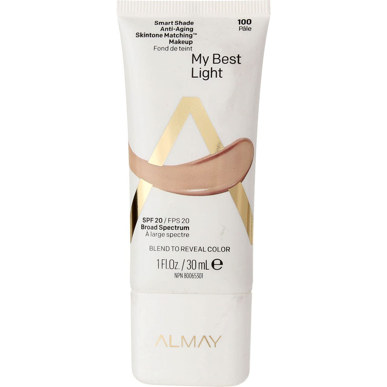 Almay Anti-Aging Foundation, Smart Shade Face Makeup, Medium Coverage, Natural Finish with SPF 20, Hypoallergenic-Fragrance Free, Dermatologist Beauty & Personal Care Almay