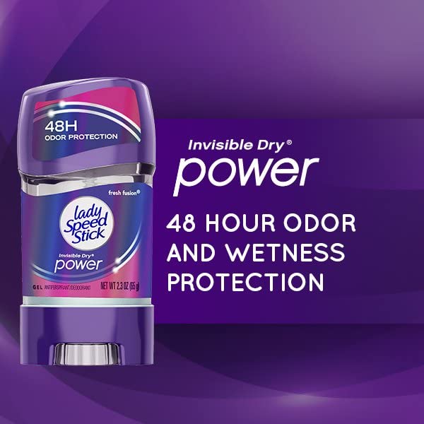 Lady Speed Stick 48HR Antiperspirant Deodorant Gel Fresh Fusion 2.30 oz (Pack of 6) Beauty and Personal Care Lady Speed Stick