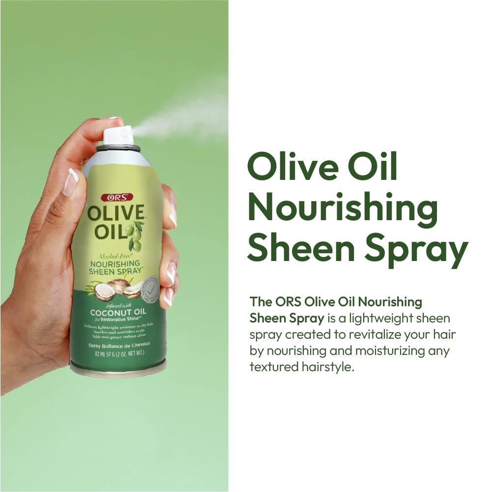 ORS Olive Oil Nourishing Sheen Spray with Coconut Oil for Restorative Shine 2 Ounces - Travel Size (Pack of 2) Beauty & Personal Care ORS