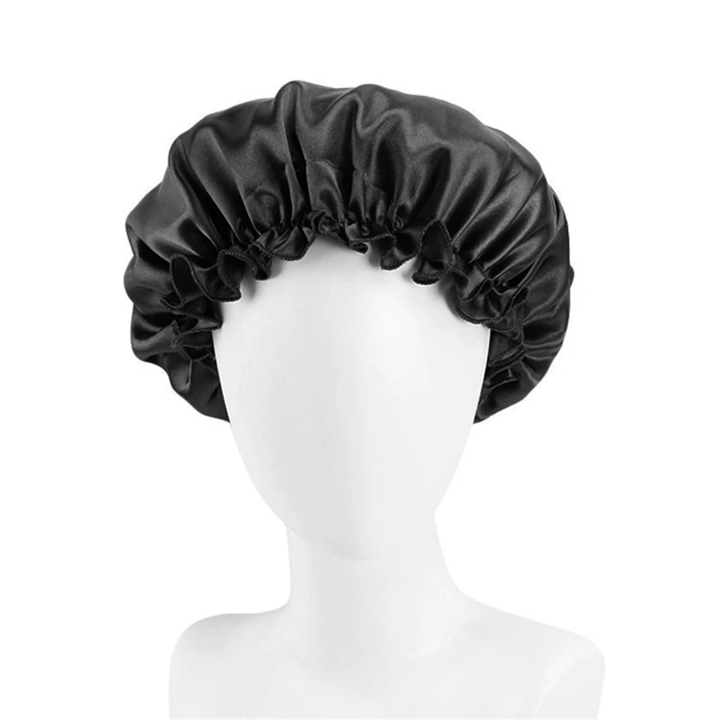 CHYLMAPHEN Lace Sleeping Hat Multifunctional Hair Care Cap Shower Cap Makeup Cap Silk Home Hat Suitable for Curly for Sleeping Use(Silver) Beauty and Personal Care CHYLMAPHEN