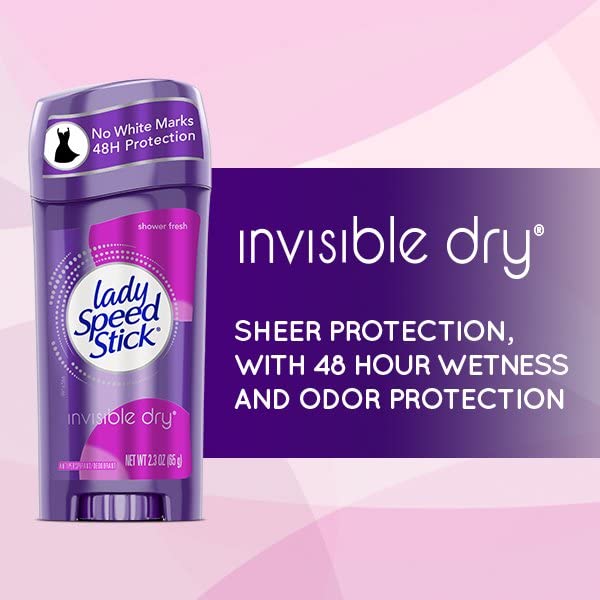 Lady Speed Stick Invisible Dry Shower Fresh Antiperspirant Deordorant, 2.3 oz, Pack of 3 Beauty & Personal Care Lady Speed Stick
