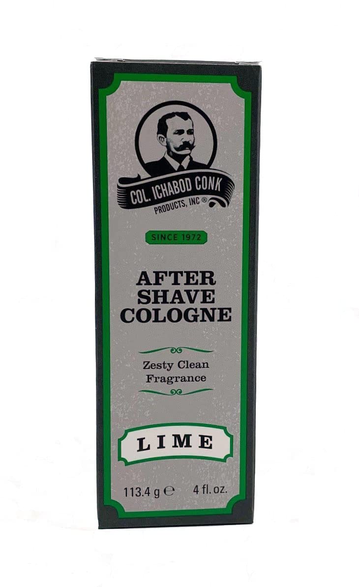 Colonel Ichabod Conk Lime After Shave Cologne 4 Fl. Oz. Glass Bottle Aftershave Beauty & Personal Care Colonel Conk