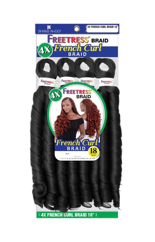 SHAKE-N-GO 4X French Curl Braid 18" (LIGHT AUBURN 27)