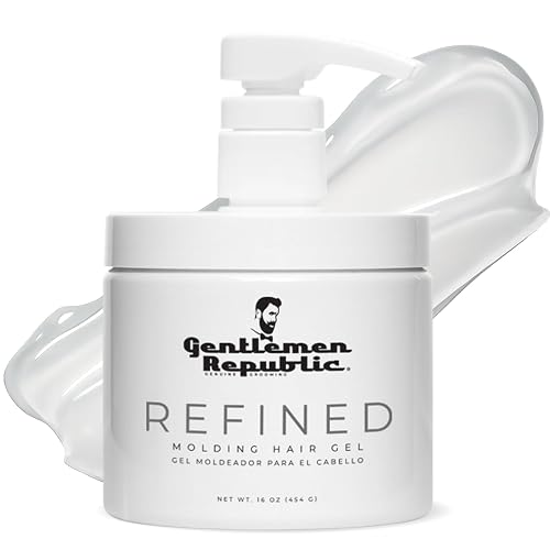 Gentlemen Republic 16oz Refined Hair Gel w/Pump - Professional Formula for 24 Hour Shine and Hold, Humidity Resistant, 100% Alcohol-Free and Never Beauty & Personal Care Gentlemen Republic