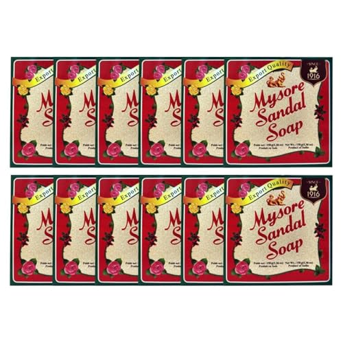 Mysore Sandal Soap, 150 grams Units 5.29 Ounce (Pack of 12) Beauty & Personal Care Mysore