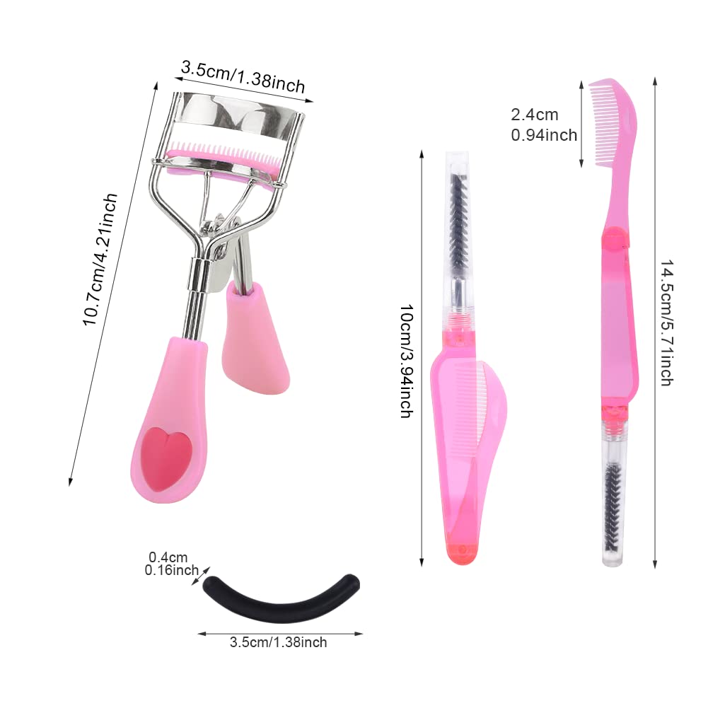 14 Pc Eyelash Set, 3 in 1 Eyelash Curler with Comb & Brush, Refill Pads & Applicator Tool Beauty & Personal Care CfoPiryx