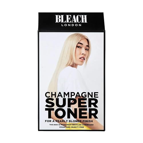 Bleach London Champagne Super Toner Kit - Ammonia-Free Toning for Golden Hour Blonde Finish - Ideal for Neutralising brassiness - with Smooth Beauty & Personal Care Bleach London