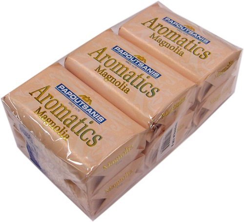 Papoutsanis Aromatics Greek Soap Magnolia 6 PACK of 4 Oz Bars Beauty & Personal Care Papoutsanis