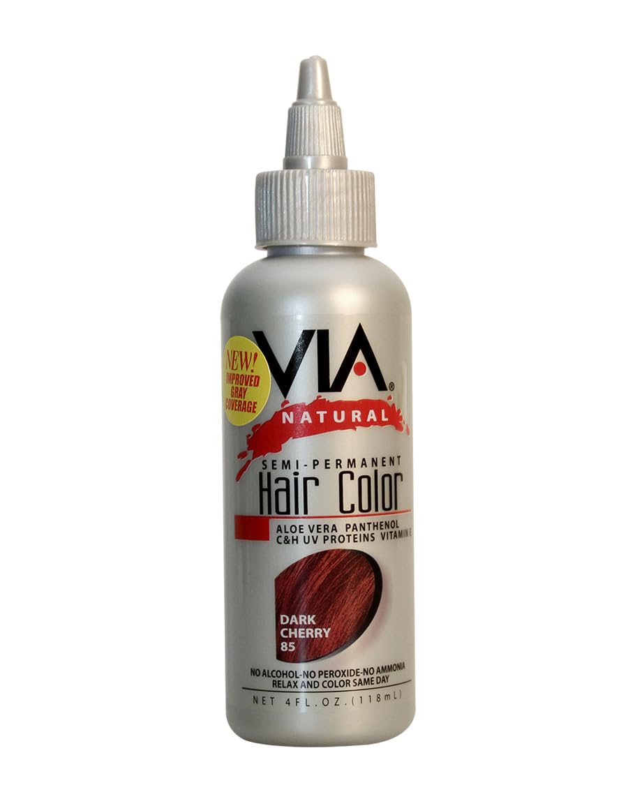 Via Natural Semi-Permanent Hair Color, 4oz - Dark Cherry #85 Beauty & Personal Care Via Natural
