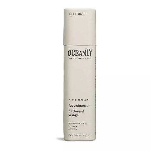 ATTITUDE Oceanly Face Cleanser Bar, EWG Verified, Plastic-free, Plant and Mineral-Based Ingredients, Vegan and Cruelty-free Beauty Products, PHYTO Beauty & Personal Care ATTITUDE