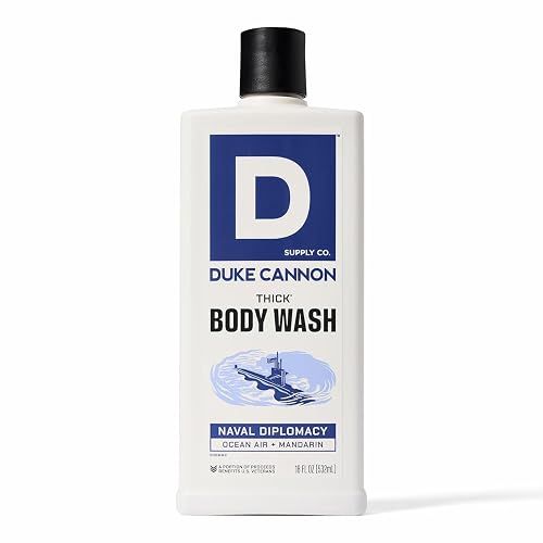 Duke Cannon Supply Co. Thick High Viscosity Body Wash - 3X Thicker, Cleansing Shower and Bath Gel, Mineral-Enriched Body Wash - Citrus Musk + Beauty & Personal Care Duke Cannon Supply Co.