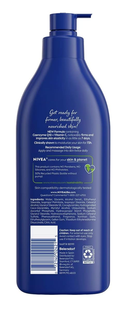 NIVEA Lotion Nourishing Skin Firming 16.9 Ounce Pump (500ml) (3 Pack) Beauty & Personal Care NIVEA