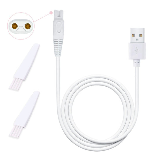 Women Shaver USB Charging Cable Compatible with Finishing Touch Flawless Body Rechargeable Ladies Shaver Women Electric Trimmer 5V Power Cord Ladies Beauty and Personal Care LinMei