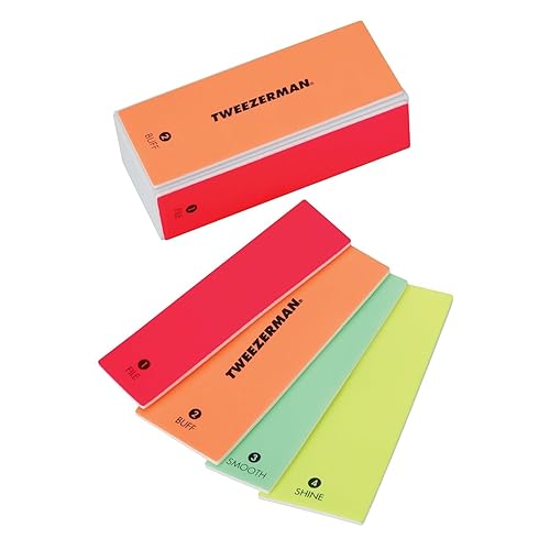 Tweezerman Neon 4-in- File, Smooth & Shine Block Beauty & Personal Care Tweezerman