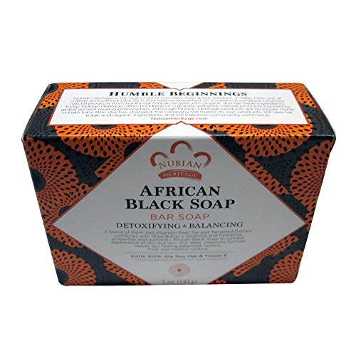Nubian African Black Soap 5 Ounce (pack of 6) Beauty & Personal Care Nubian Heritage