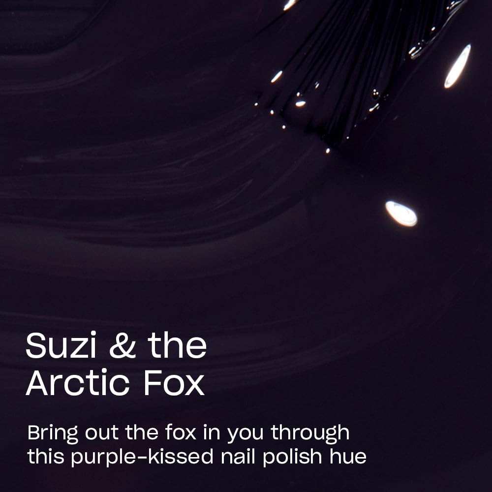 OPI Nail Lacquer Suzi & the Arctic Fox | Opaque Dark Gray Crème Chip Resistant Nail Polish | Iceland Collection Beauty & Personal Care OPI