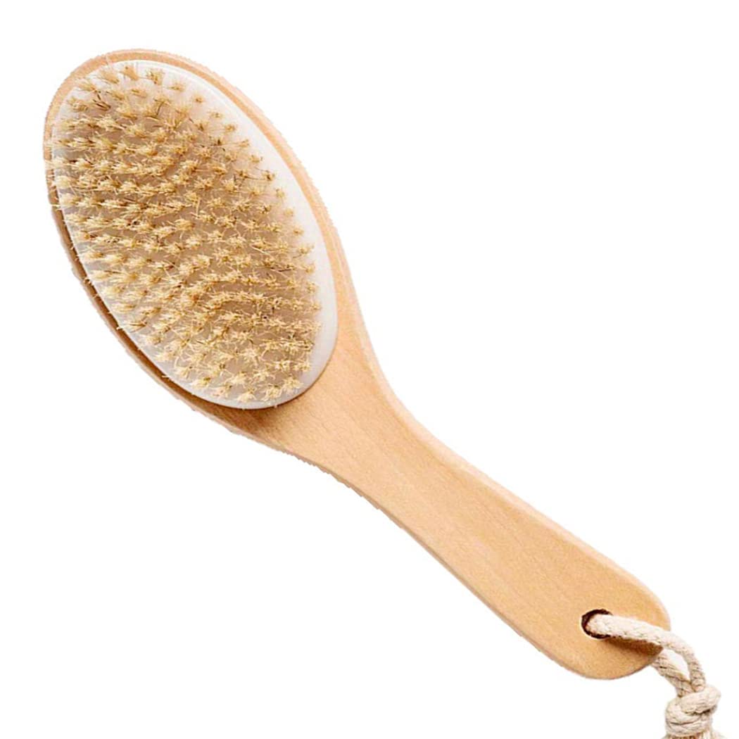 ShengXia Gentle Massager Deep Cleaning Shower Brush/Exfoliating Dry Skin-Natural Soft and Stiff Massage Bristles-Exfoliation Massage Scrub Brush-for Beauty and Personal Care ShengXia