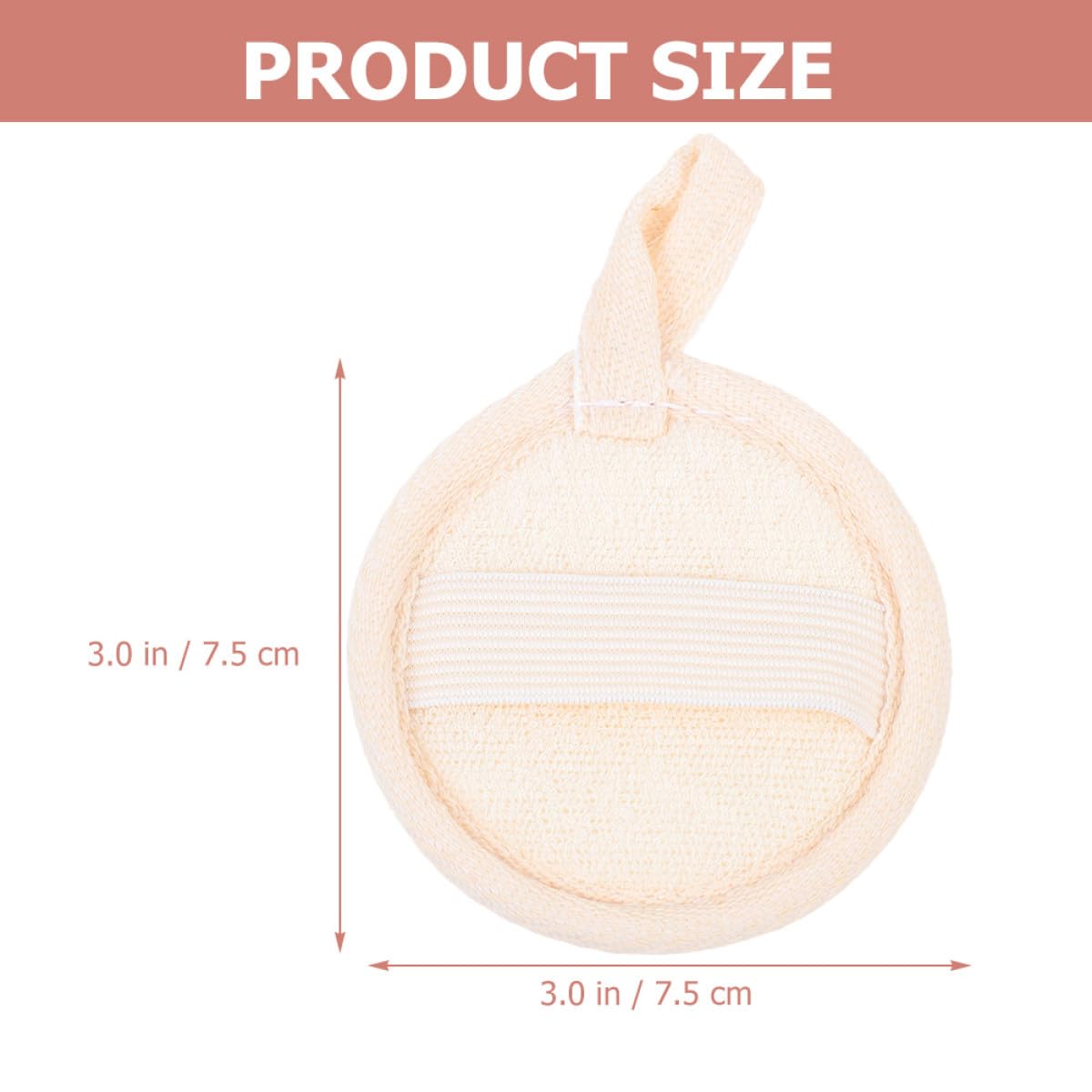 PRETYZOOM 8pcs Natural Loofah Pads 8cm Exfoliating Skin Cleansing Sponges for Face and Body Makeup Removal Reusable Bath Scrubbing Pads for Gentle Beauty and Personal Care PRETYZOOM
