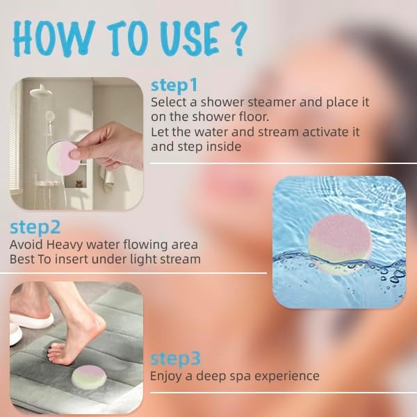 48pcs Aromatherapy Shower Steamers - Relaxation Birthday Christmas Set for Women and Men, Shower Bombs Tablets for Stress Relief and Self Care, Luxury Beauty and Personal Care HiHas