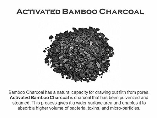 Charcoal Detoxifying Soap Infused Sponge with Shea and Cocoa Butter and Activated Bamboo Charcoal for all Skin Types Spongefuls Beauty and Personal Care Spongefuls