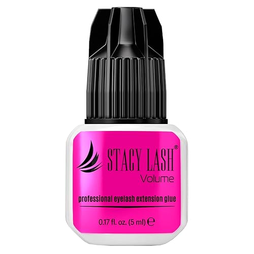 STACY LASH Volume Eyelash Extension Glue 0.17fl.oz/5ml/3-4 Sec Drying Time/Retention 6 Weeks/Black Adhesive/Professional Supplies/Pegamento de Beauty & Personal Care STACY LASH