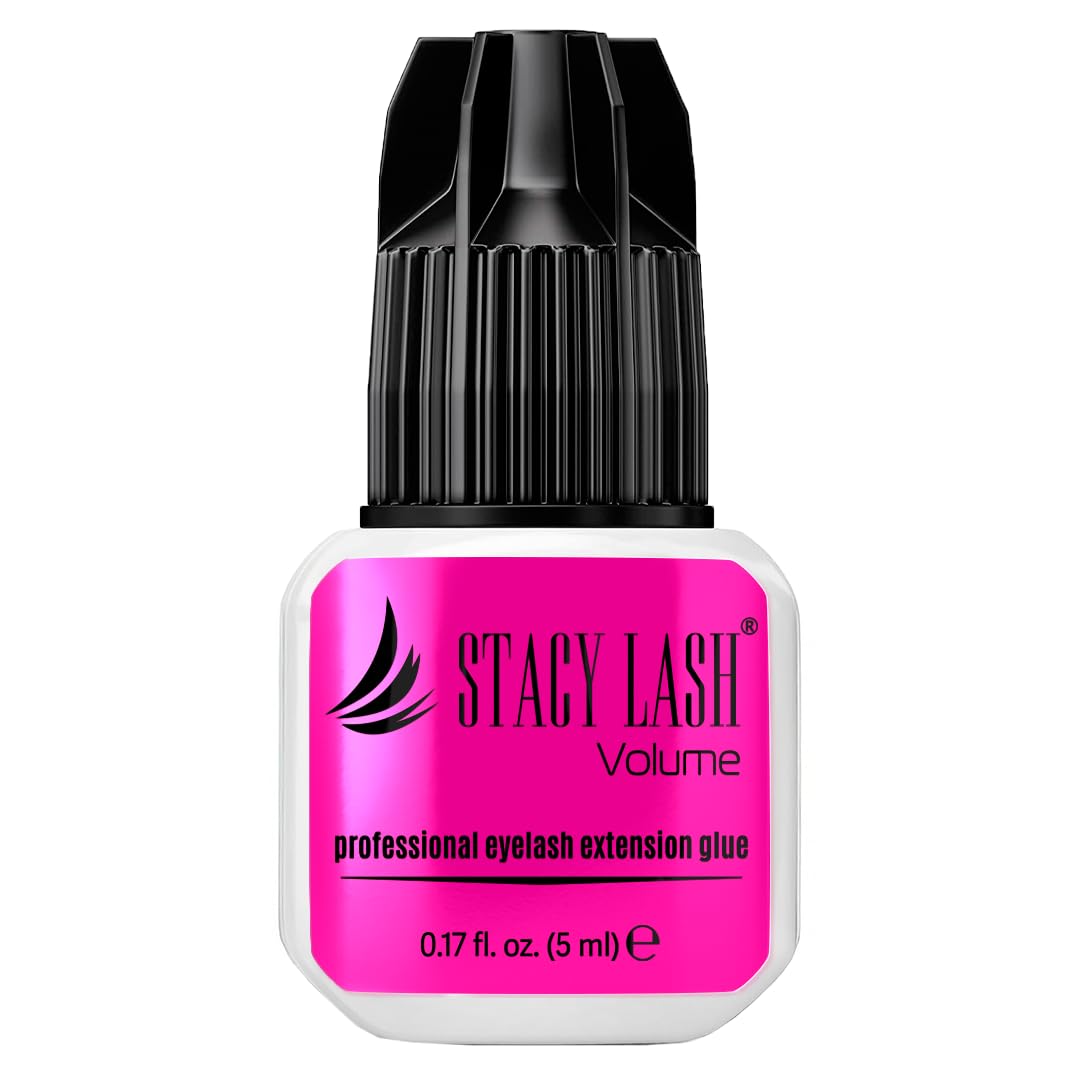 STACY LASH Volume Eyelash Extension Glue 0.17fl.oz/5ml/3-4 Sec Drying Time/Retention 6 Weeks/Black Adhesive/Professional Supplies/Pegamento de Beauty & Personal Care STACY LASH